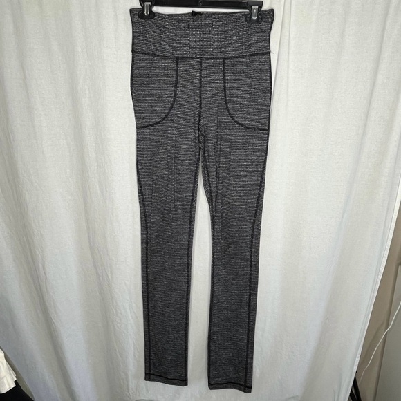 Lululemon Skinny Will Pant Pique Black Gray Full Length Size 6 - Picture 10 of 16